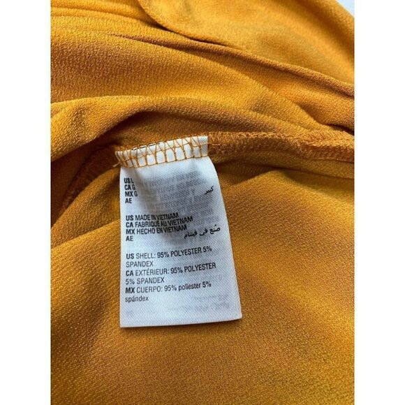 Womens Bar III Marigold Yellow "Desert Sunset" Wrap Side Tie‎ Top sz Large - Picture 9 of 9